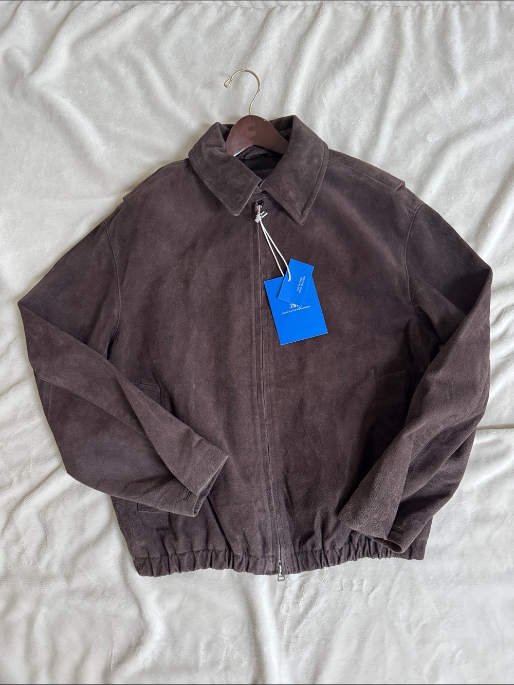 Zara x Aaron Levine Suede Leather zip -Front Jacket-size M (BNWT) - Picture 7 of 12